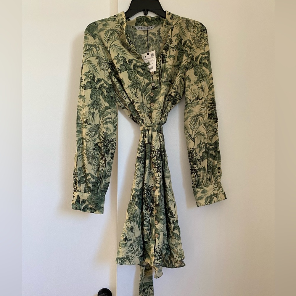 Long sleeve Zara shirt dress